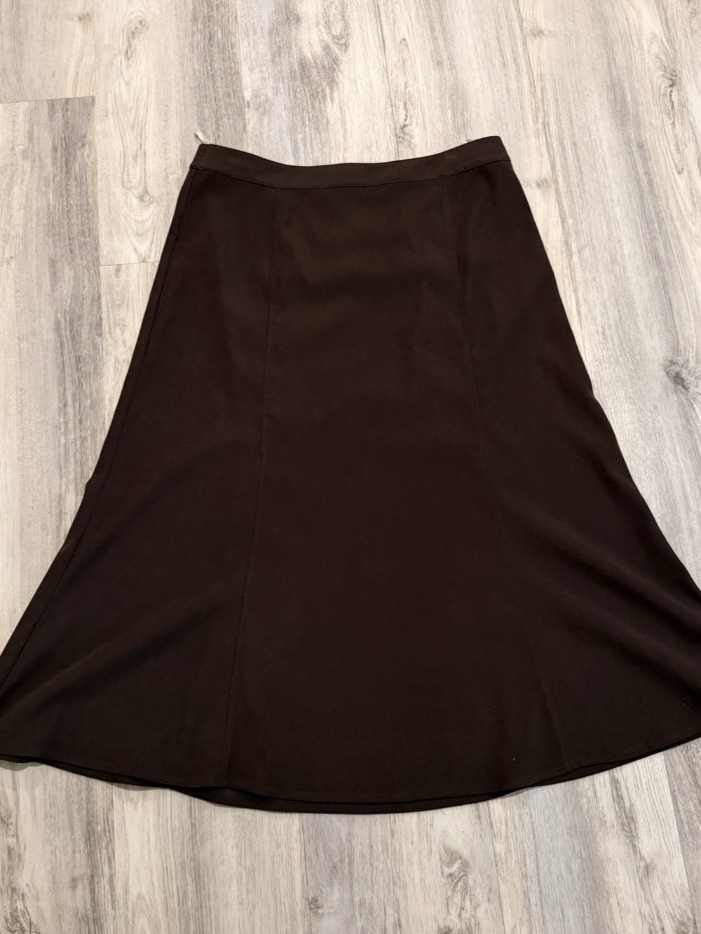 Christopher & Banks Brown A-Line Midi Skirt Size 16 Like New